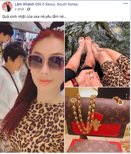 Lâm Khánh Chi trong chuyến đi Hàn Quốc với chồng trẻ.