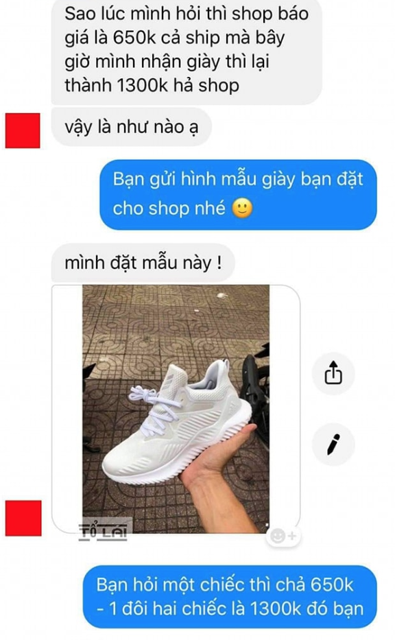 Phản hồi của shop khiến 