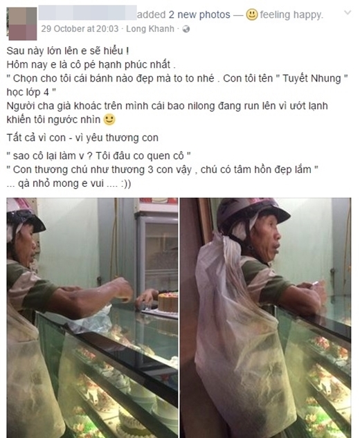 Câu chuyện được chia sẻ lên mạng xã hội.