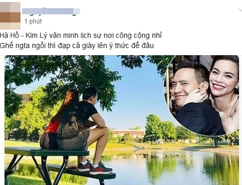 Mới đây, Hà Hồ vừa đăng tải hình ảnh ngắm phong cảnh hữu tình bên Kim Lý. Tuy nhiên, không đẹp như cảnh, khung hình lãng mạn này nhận về vô số ý kiến cho rằng cặp đôi 