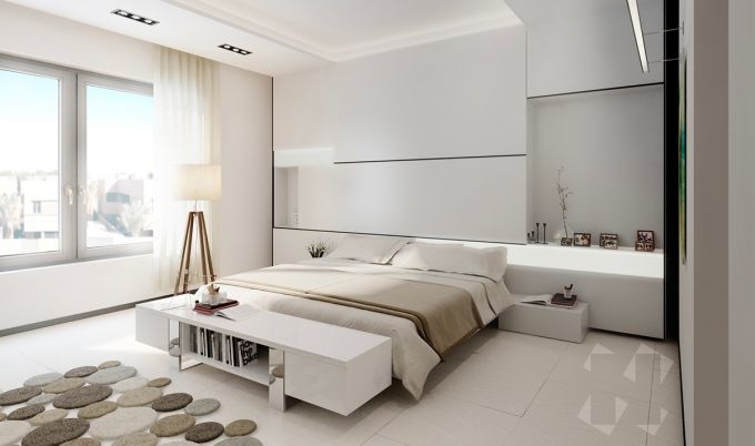 Không để gương chiếu vào giường ngủ