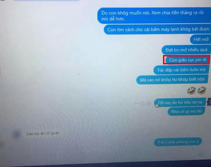 Đoạn tin nhắn của cô bạn cùng phòng và mẹ được cô gái chụp lại.