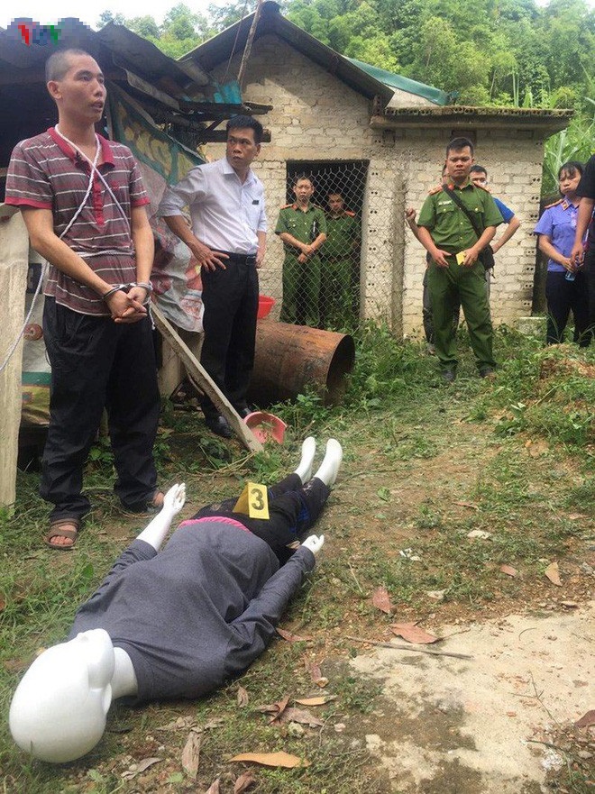 Lường Văn Lả tả lại quá trình phi tang xác. Ảnh: VOV