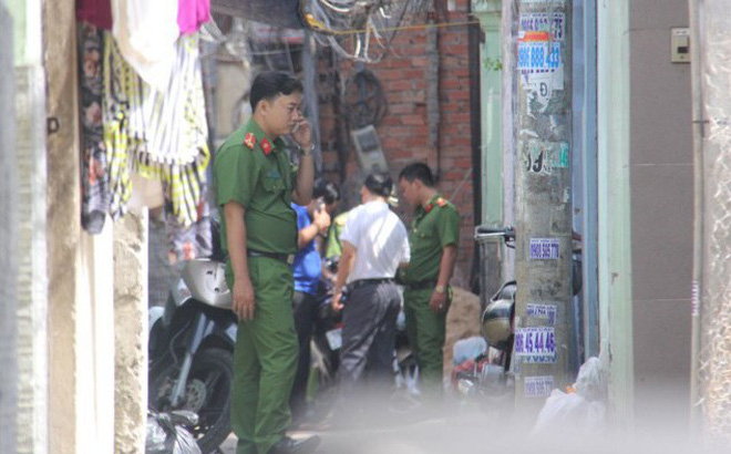 Công an khám nghiệm 1 vụ án trước đó. Ảnh: P.T