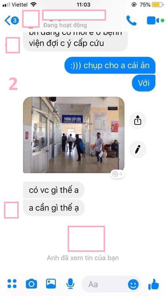 Ảnh phòng cấp cứu mà khách gửi lại.