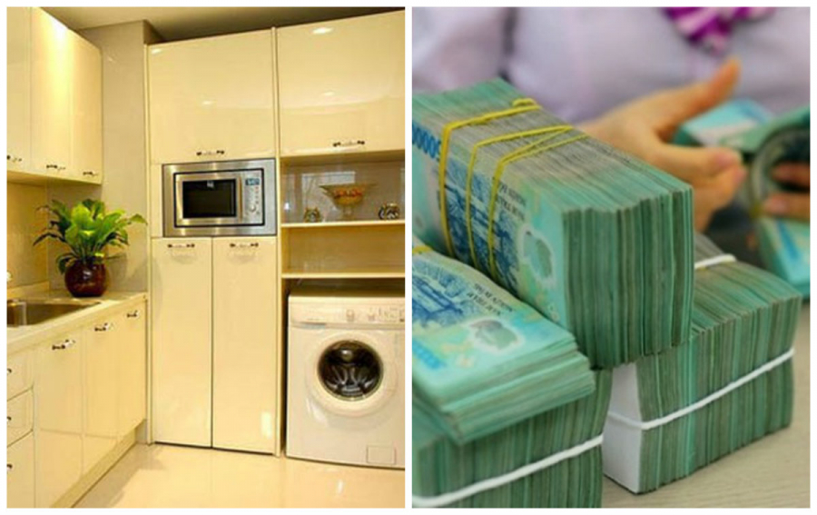 Máy giặt nên để bên tường bên trái của ngôi nhà