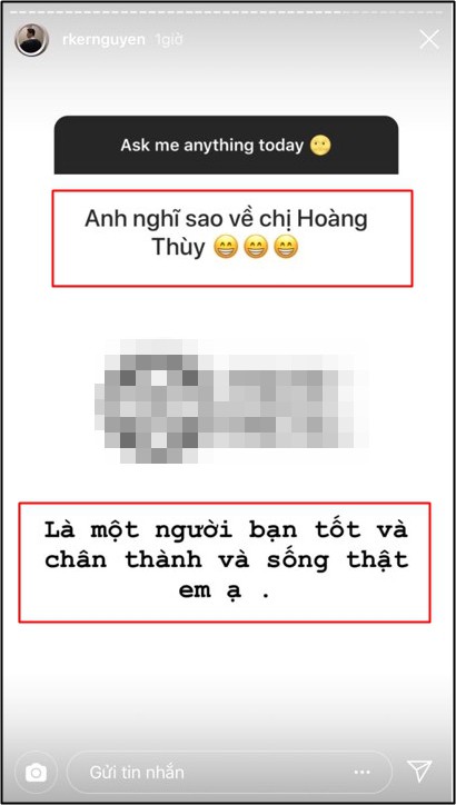 Mới đây nhất, khi nhận được câu hỏi từ người hâm mộ: 