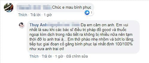 Nữ diễn viên nhận được nhiều lời quan tâm, động viên từ mọi người.