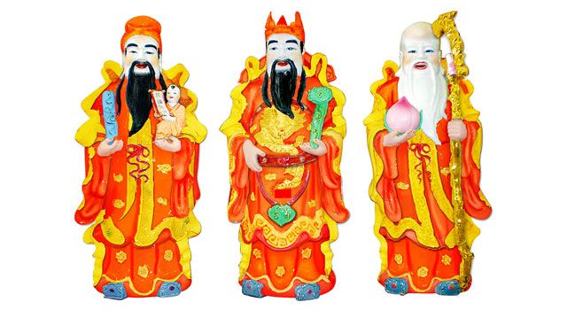 Tượng 3 vị thần Phúc - Lộc - Thọ
