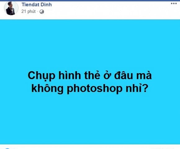 Dòng trạng thái được Đinh Tiến Đạt chia sẻ trên facebook cá nhân.