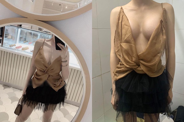 Chiếc áo trên mạng và thực tế.