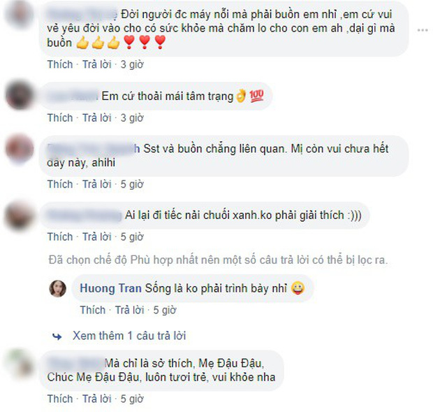 Rất nhiều người đã để lại lời động viên tinh thần cho cô nàng.    