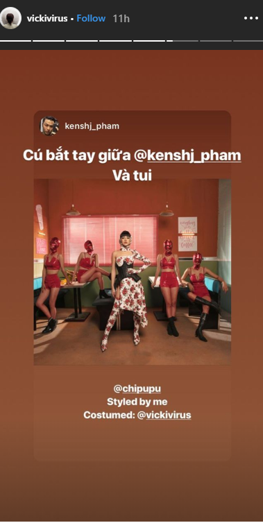 Chia sẻ trên Instagram của NTK trẻ Quách Đắc Thắng    