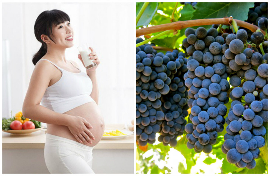 Nho giảm phù nề cho mẹ bầu