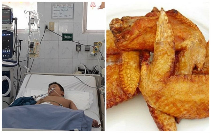 Bé Tiểu Tráng có thói quen ăn đồ chế biến sẵn 