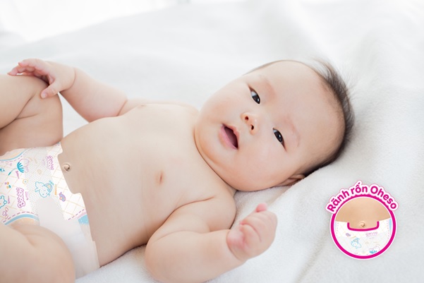 Rãnh rốn Oheso duy nhất chỉ có ở tã Bobby giúp bảo vệ rốn của trẻ sơ sinh hiệu quả hơn