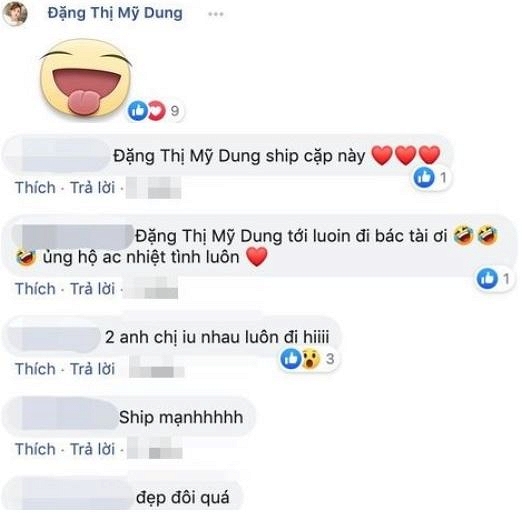 Sau đề nghị của Quốc Trường, Midu chỉ biết nhẹ nhàng thả mặt cười.    