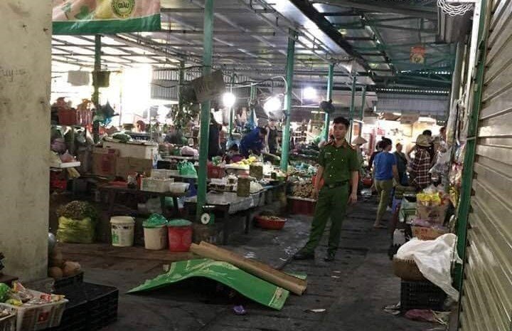Hiện trường xảy ra vụ án mạng.