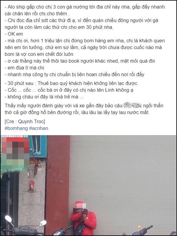 Câu chuyện được chia sẻ trên mạng xã hội.