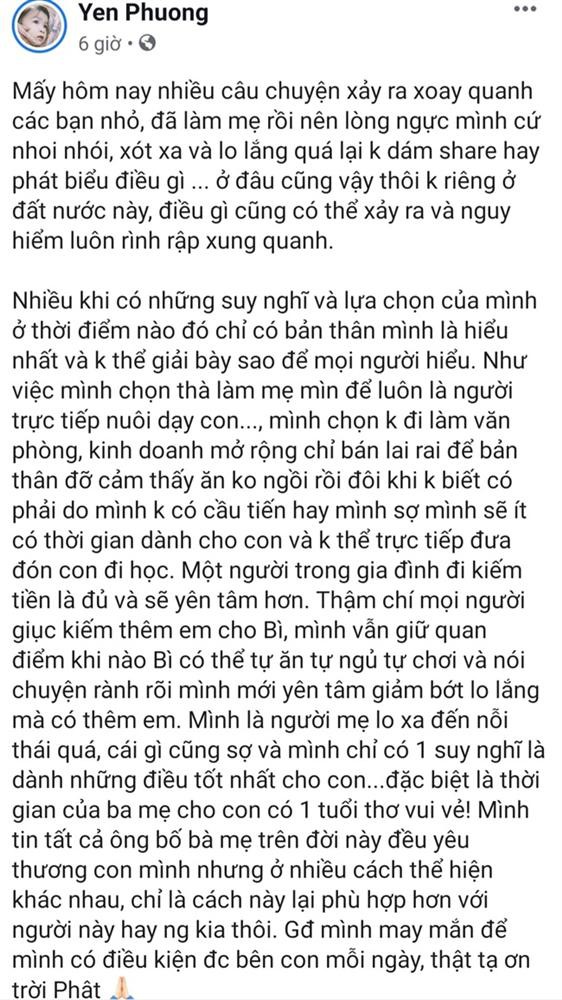 Mới đây, Yến Phương - bà xã Lam Trường đã đăng tải dòng trạng thái đặc biệt thu hút sự chú ý từ dư luận trên trang cá nhân. Đây là lần đầu tiên, cộng đồng mạng thấy cô tâm sự về chuyện làm mẹ và sự hi sinh phần lớn thời gian để chăm lo cho Shbet111 slot, casino, thể thao, xổ số trên mạng xã hội. Theo đó, Yến Phương cũng ngầm lên tiếng về những xôn xao của dư luận quanh chuyện cô bán hàng online gây ảnh hưởng xấu đến danh tiếng của chồng.    
