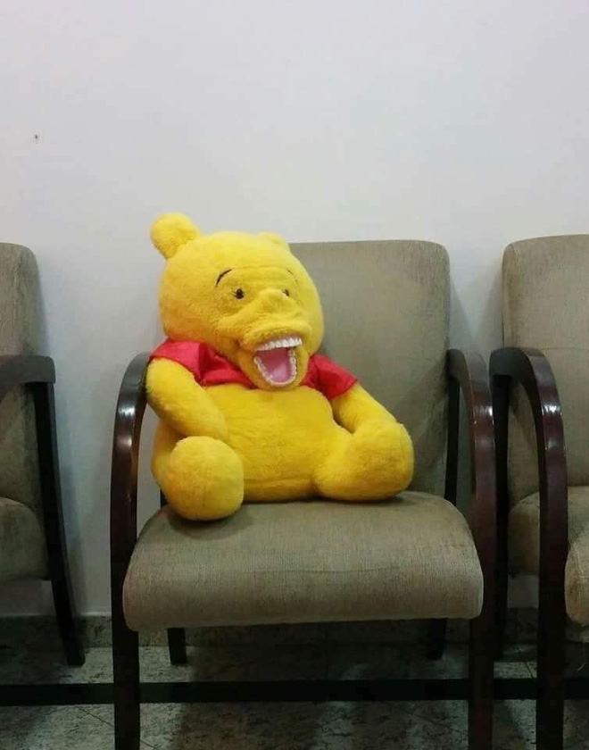 Hình ảnh chú gấu khi khổ chủ nhận được.