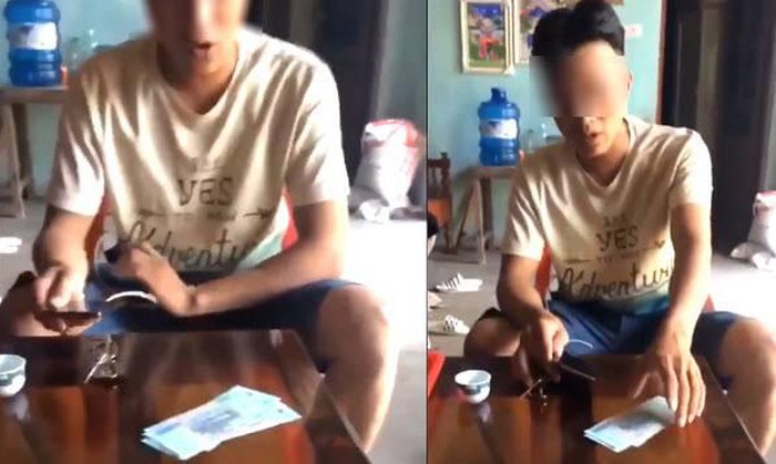 Sau khi được trả 3 triệu đồng, thanh niên này đã về nhà livestream để giải thích.
