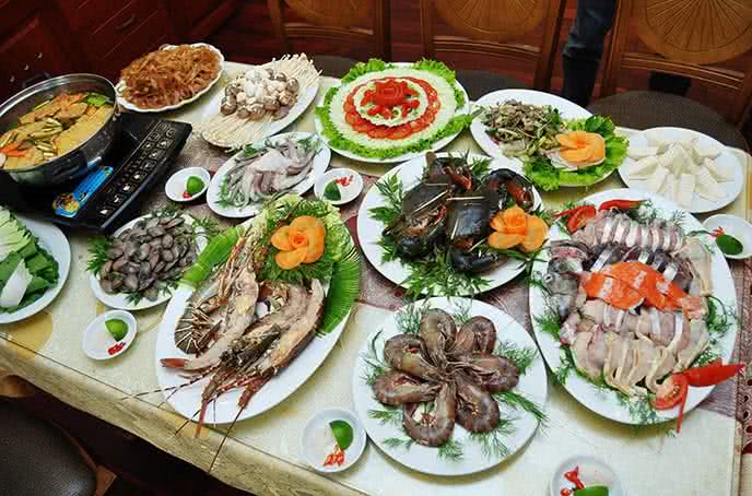 Hải sản kỵ thịt bò
