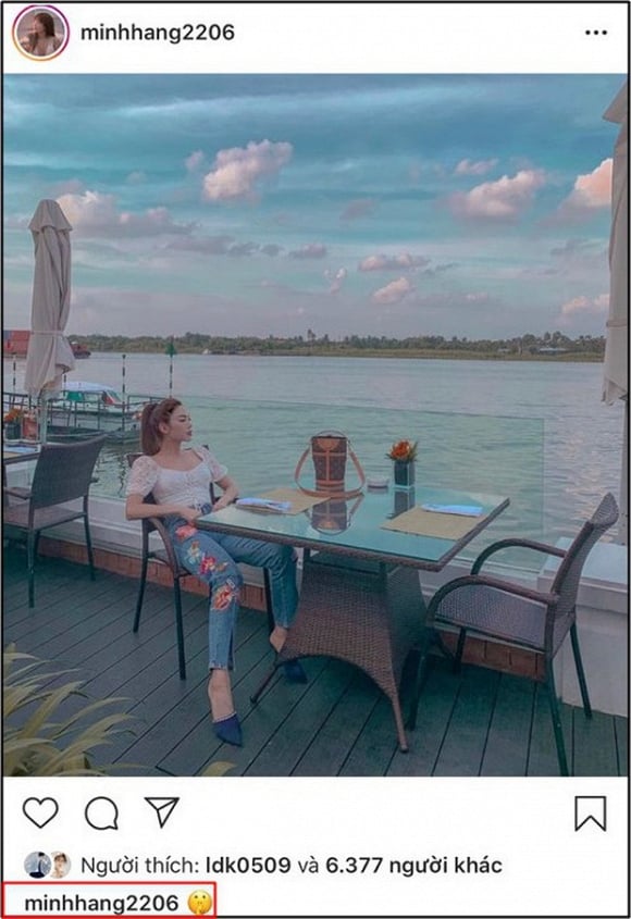 Trước động thái của đàn chị Hồ Ngọc Hà, Minh Hằng đăng tải hình ảnh kèm icon thể hiện sự im lặng.