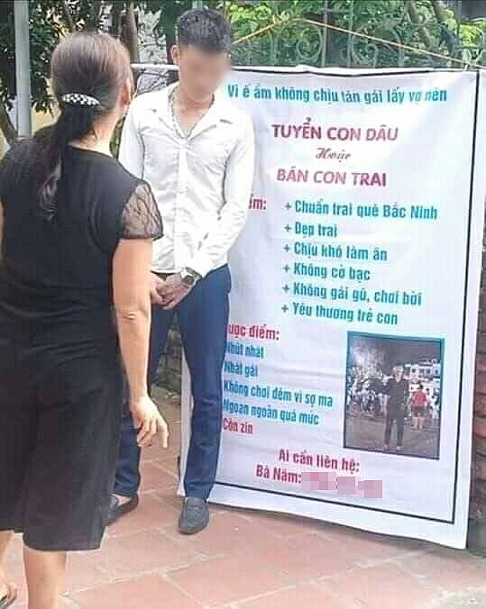 Thanh niên không chịu lấy vợ bị mẹ đăng biển 