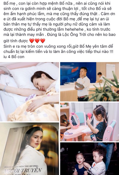 Câu chuyện được bà xã Tuấn Hưng - Thu Hương chia sẻ trên trang cá nhân khiến cộng đồng mạng vô cùng xúc động.