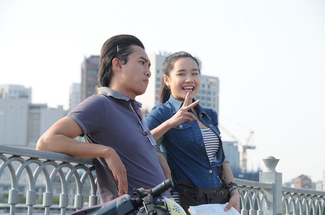 Quốc Trường đóng cặp với Nhã Phương trong phim 