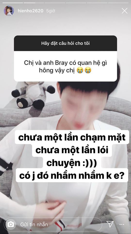 Hiền Hồ thẳng thắn trả lời về mối quan hệ với B Ray.