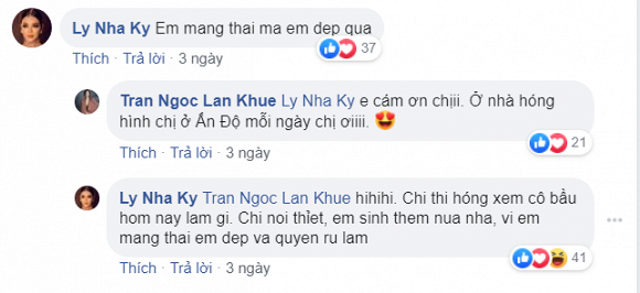 Lan Khuê đăng ảnh bầu bí nhưng đẹp ngất ngây khiến Lý Nhã Kỳ phải ngợi khen và thừa nhận phát ghiền đàn em.