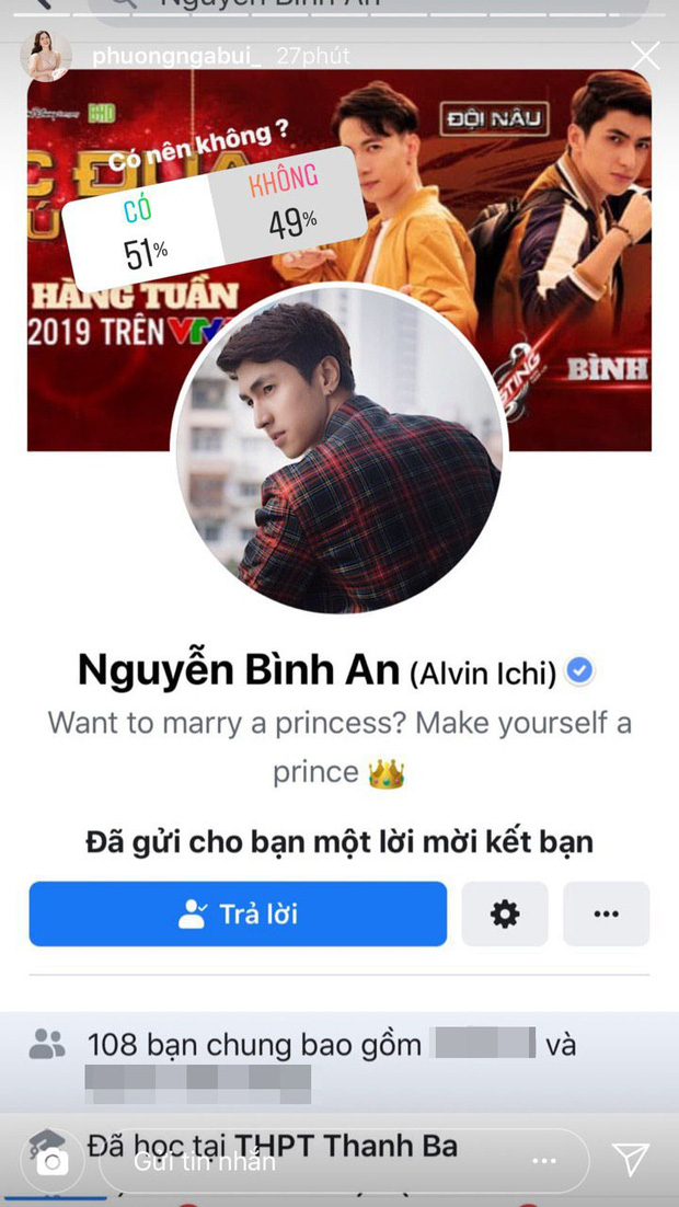 Nửa năm công khai tình cảm nhưng đến tận bây giờ, Á hậu Phương Nga và Bình An vẫn chưa là bạn trên Facebook.