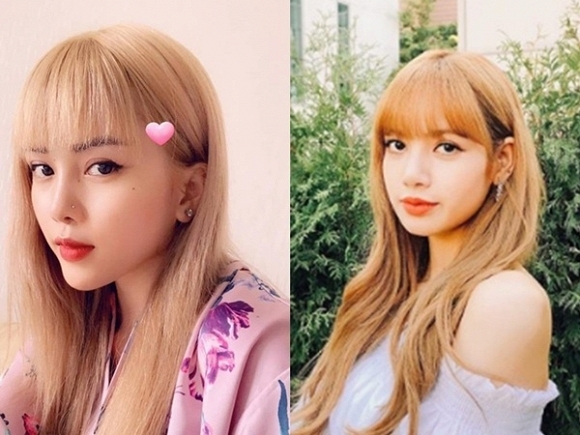 Những hình ảnh na ná nhau từ gương mặt đến phong cách thời trang của Thiều Bảo Trâm và Lisa.    
