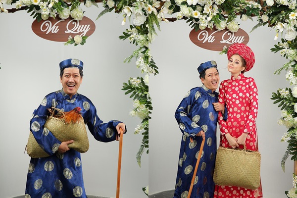 Trường Giang gây tò mò khi chụp ảnh cưới cùng người mẫu Tây xinh đẹp. Được biết đây là bộ ảnh quảng bá cho liveshow sắp tới của Mười Khó sắp diễn ra tại Mỹ.