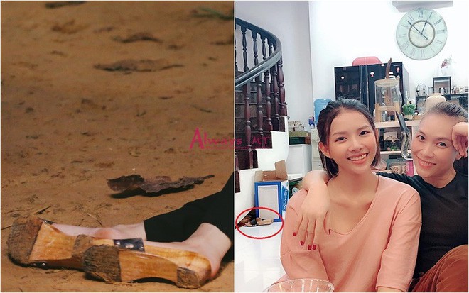 Dù chỉ là chi tiết nhỏ, nhưng đôi guốc mộc dưới chân cầu thang nhà nữ ca sĩ được dư luận nhận ra là đôi guốc mà Mỹ Tâm sử dụng khi đóng MV 