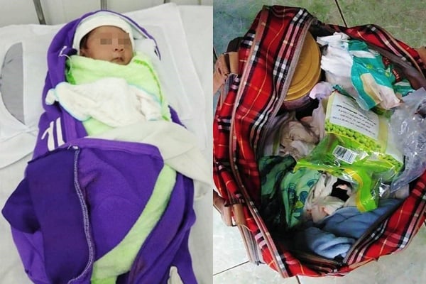 Bé trai bị bỏ rơi trong công viên.