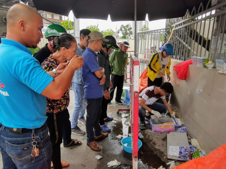 Hiện trường phát hiện thi thể thai nhi.