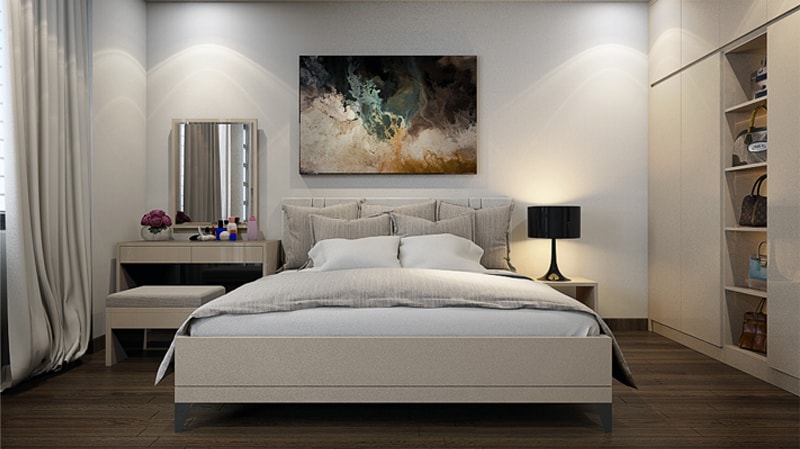 Giường ngủ không kê thẳng gương soi
