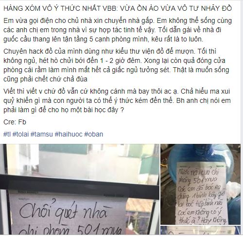 Câu chuyện được cô nàng chia sẻ.