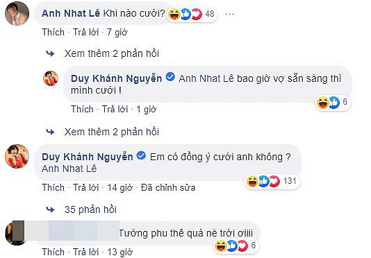 Đoạn chat mùi mẫn như “sắp cưới nhau đến nơi” của Duy Khánh và Miu Lê.  