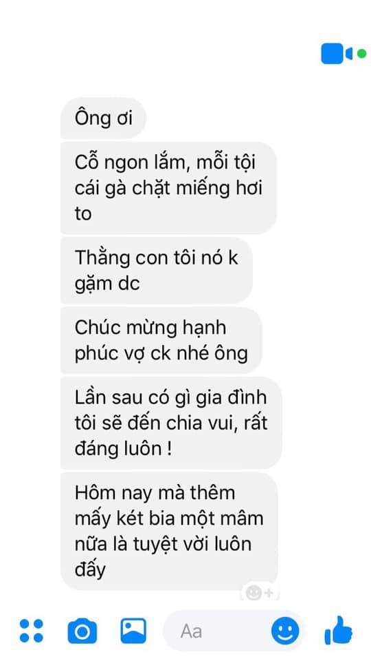 Người bạn còn nhắn tin lại cho chú rể để phàn nàn về Quatrian shbet hiện đang mở.