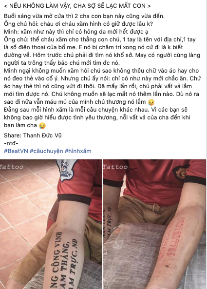 Câu chuyện được chia sẻ lên mạng xã hội.