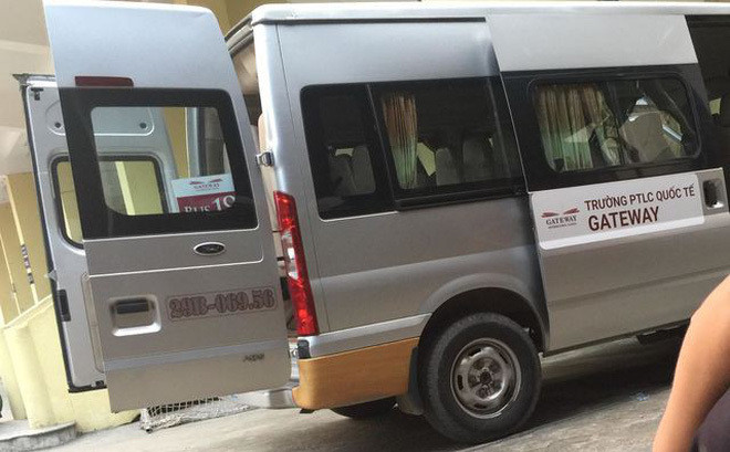Chiếc xe chở cháu bé trong ngày xảy ra sự việc.
