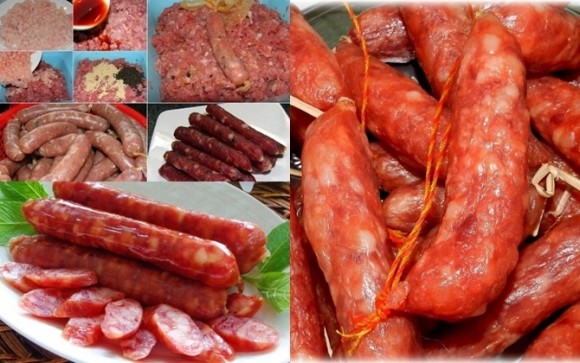 Không chiên rán lạp xưởng