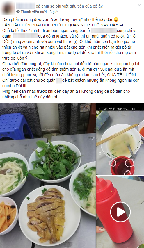 Câu chuyện được chia sẻ trên mạng xã hội.