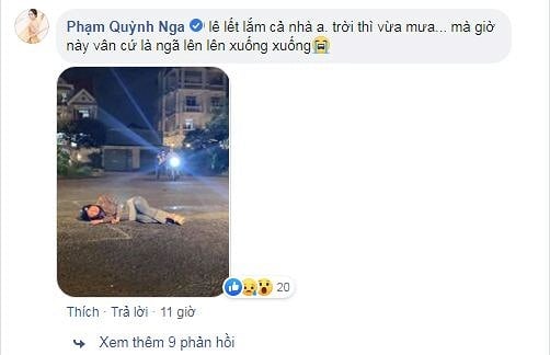 Quỳnh Nga xây xước trên mặt khi tham gia phim mới.    
