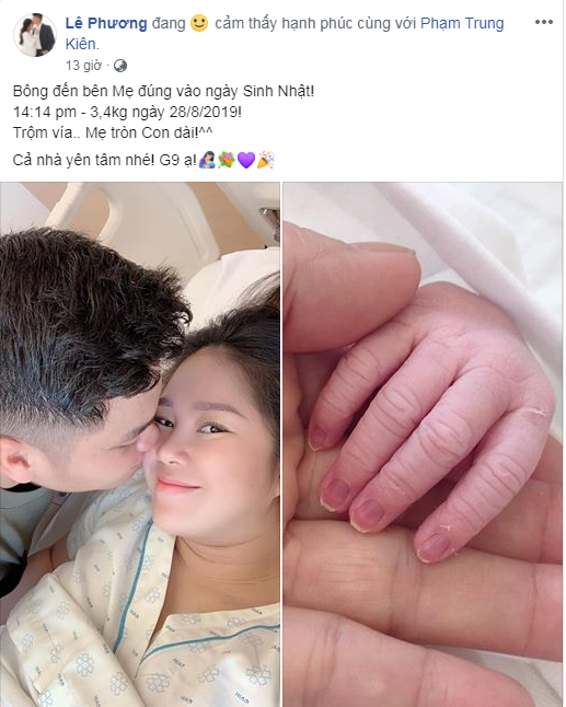 Lê Phương trải lòng sau khi hạ sinh con gái.  