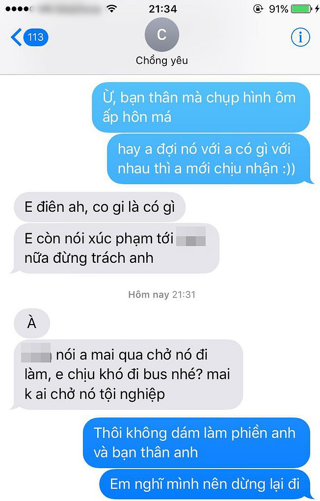 Anh chàng bảo người yêu đi xe buýt vì bận chở bạn thân đi làm.